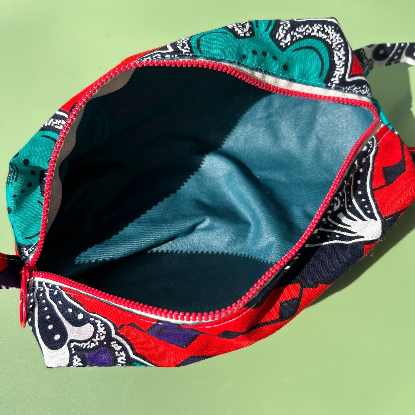 Trousse wax rouge turquoise violette