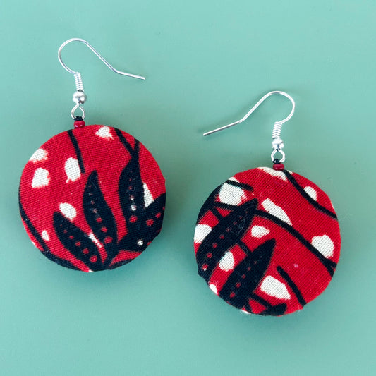 Boucles d'oreilles wax "flamboyant"