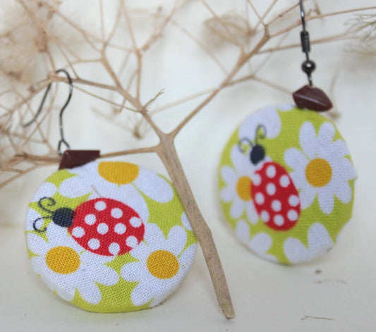 Boucles d'oreilles coccinelles