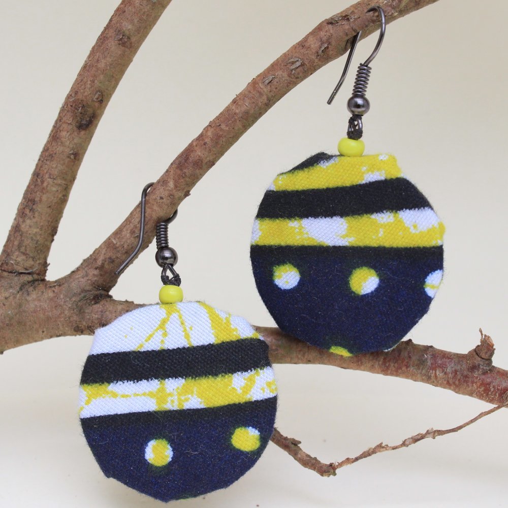 Petites boucles d'oreilles wax "marine"