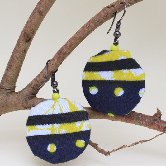 Petites boucles d'oreilles wax "marine"