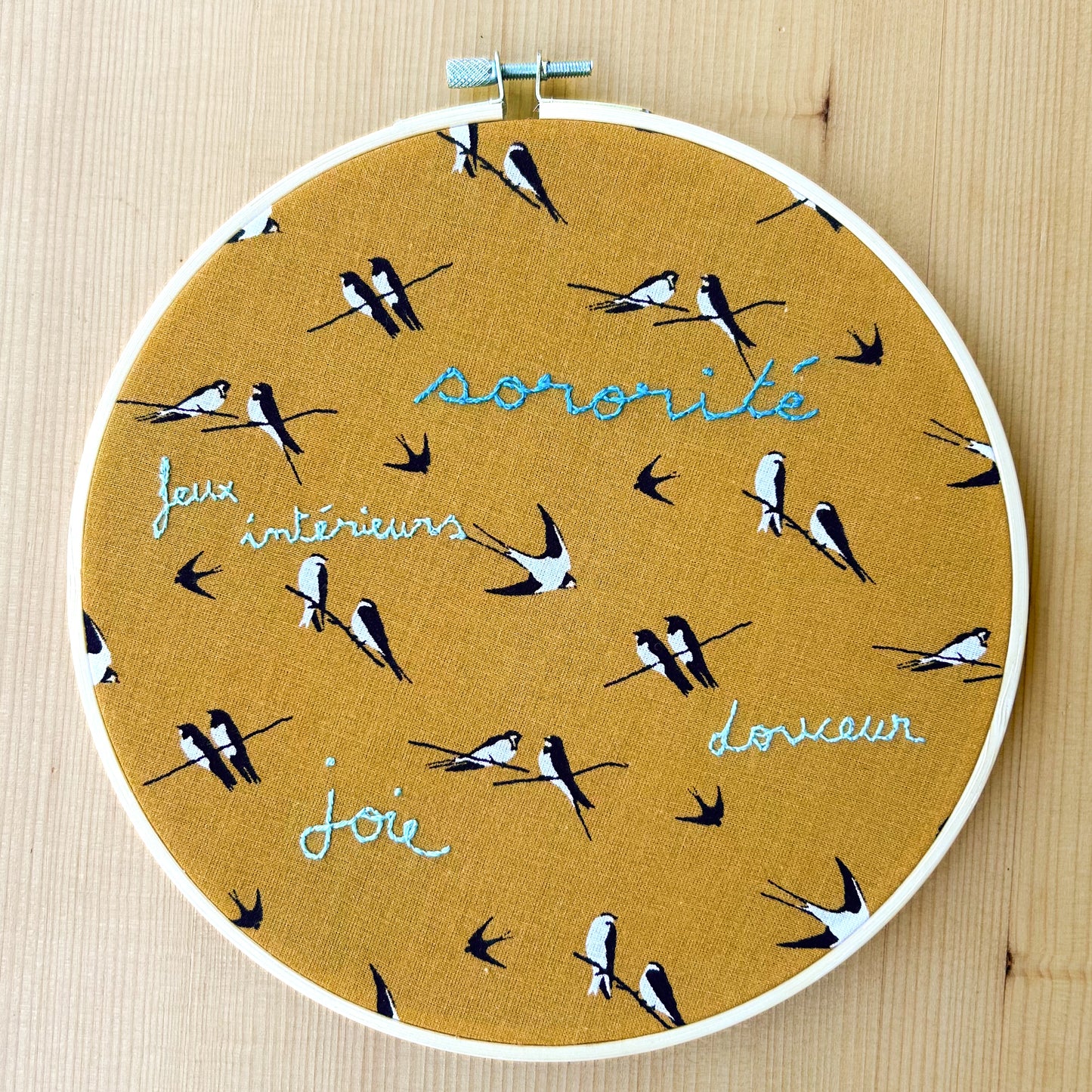 Déco brodée Sororité et autres voeux