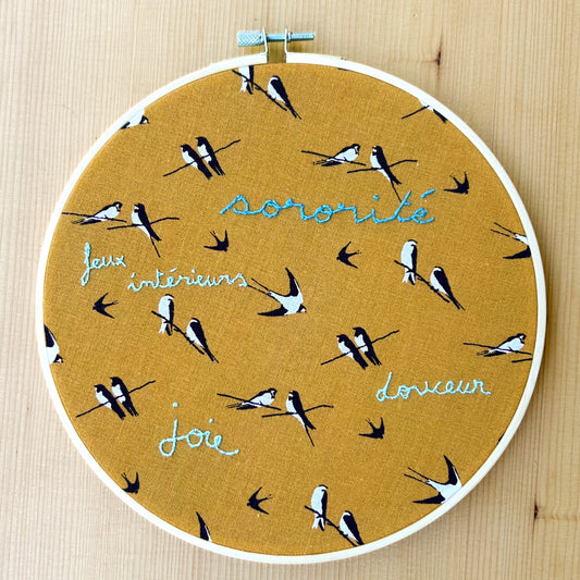 Déco brodée Sororité et autres voeux