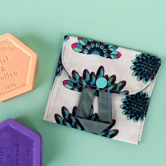 Pochette à savon "diamant cactus