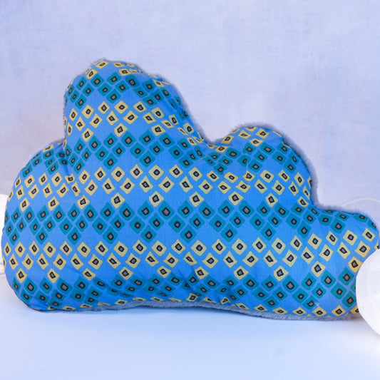 Coussin doux nuage géométrique