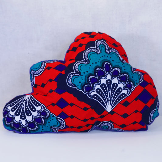 Coussin doux nuage wax violet et rouge