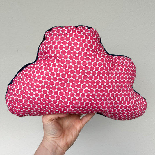 Coussin doux nuage  "rose octogone"