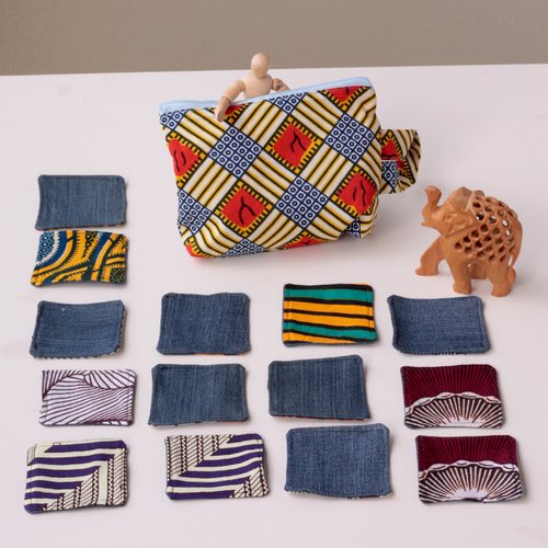 Jeu de memory en tissu + trousse