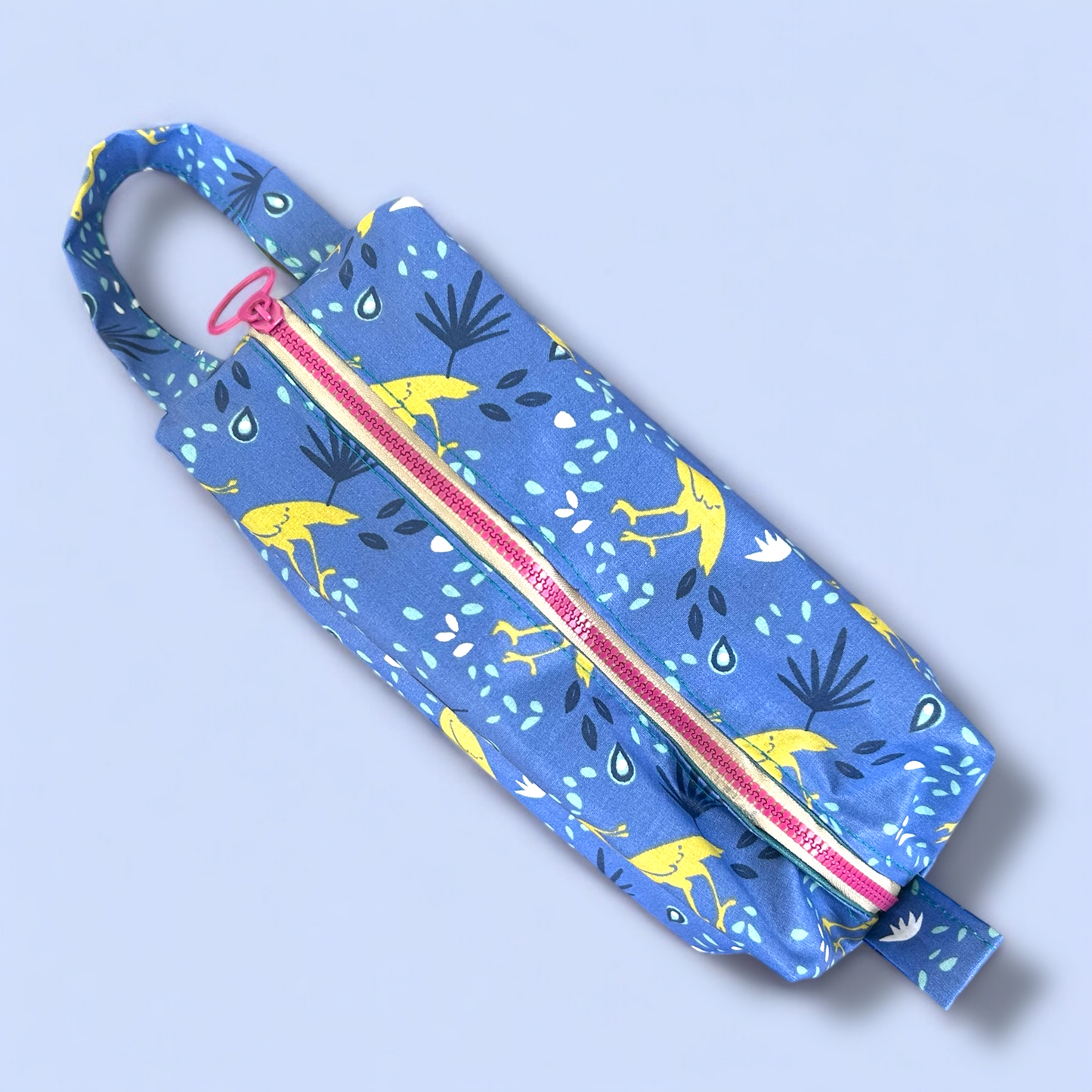 Trousse en tissu enduit oiseaux d'ailleurs